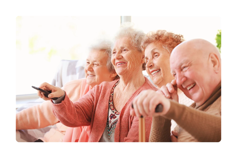 PVSL for Care Homes_Residents Enjoying a Film